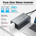 thumbnail image 2 of Inversor de corriente BESTEK de onda sinusoidal pura, 400 W, DC, 12 V a 110 V AC, 2 of 8