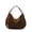 brown, variant on Genuine Leather Suede Women's Hobo Crossbody Bag, Crescent Shoulder Purse, Adjustable Strap