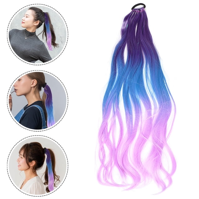unbranded Extensión De Sintético Multicolor Para Mujer Con Coleta Larga Trenzada Y Dorado