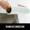 thumbnail image 3 of GORILLA GRIP 500% Stretch Film Heavy Duty Plastic, 4 Pack 1200ft Shrink Wrap Rolls 17" Clear, 3 of 9