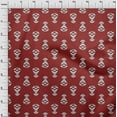 thumbnail image 4 of oneOone Cotton Poplin Twill Maroon Fabric Block Craft Projects Decor Fabric Printed By The Yard 56 Inch Wide-9E, 4 of 5