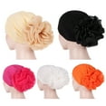 thumbnail image 4 of Women Flower Elastic Turban Beanie Head Wrap Chemo Cap Hat, 4 of 8