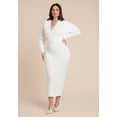 thumbnail image 2 of ELOQUII Women's Plus Size Wrap Sweater Maxi Dress, 2 of 5
