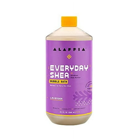 Alaffia Everyday Shea Bubble Bath Lavender, 32 Oz