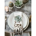 thumbnail image 3 of Hokiten Kitchen Dinner Napkins Set of 6 Brown Flowers Cloth Napkins Reusable Washable Table Napkins for Weddings Cocktail Parties Holiday Table Decor 20x20 Inch, 3 of 8