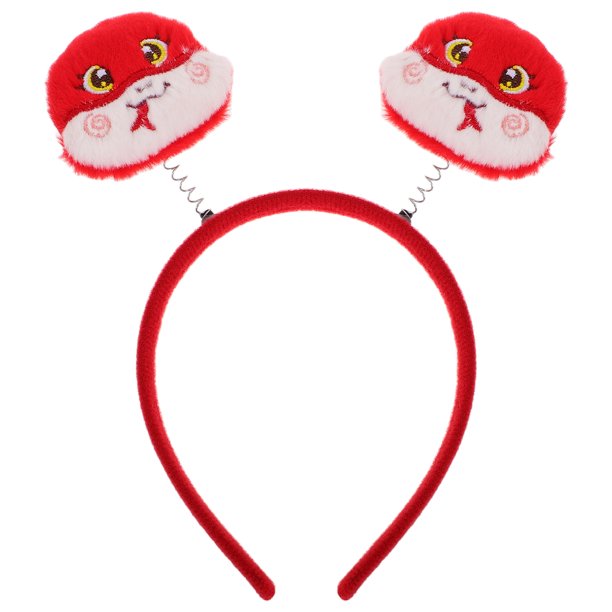 Diadema navideña con forma de serpiente, accesorio para el cabello, linda diadema de plástico roja para mujer, diadema para fiesta navideña, diadema para disfraz de cosplay