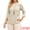 Beige, variant on DARING DIVA Women's 3/4 Sleeve Trendy Business Blouse Crewneck Textured Top S White