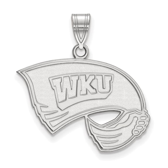 Western Kentucky Large (3/4 Inch) Pendant (14k White Gold)