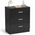 thumbnail image 7 of Hassch 3 Drawers Bedside Table, Drawer Cabinet, Modern Nightstand with Storage for Home Office, Easy Assembly, Black, 7 of 7
