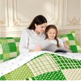 thumbnail image 4 of Manfei Modern Checkered King Size Comforter Sets,Geometric Check Comforters King Size,Green Yellow,Reversible,3pcs,1 Comforter and 2 Pillowcases,3pcs,1 Comforter and 2 Pillowcases, 4 of 7