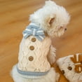 thumbnail image 5 of Oaktree Dog Sweater Knit Turtleneck Dogs Pullover with Bow Fall Winter Warm Dog Sweater Cute, 5 of 5