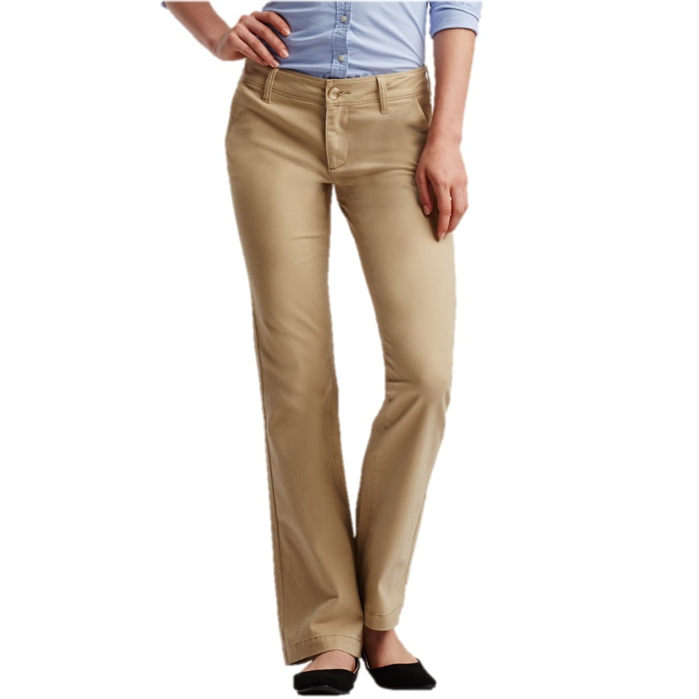 Aeropostale Womens Curvey Classic Khaki Pants - Walmart.com - Walmart.com
