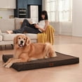thumbnail image 5 of Dog Crate Bed Washable Dog Beds for Large Dogs, Big Waterproof Orthopedic Dog Bed with Egg Crate Foam Pet Bed Mat, Removable Oxford Cooling Cover, Khaki, 5 of 5