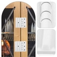 thumbnail image 3 of HINTRMENT Small Door Hinge Accessory Shower Door Hinge Plastic White 1Set, 3 of 8