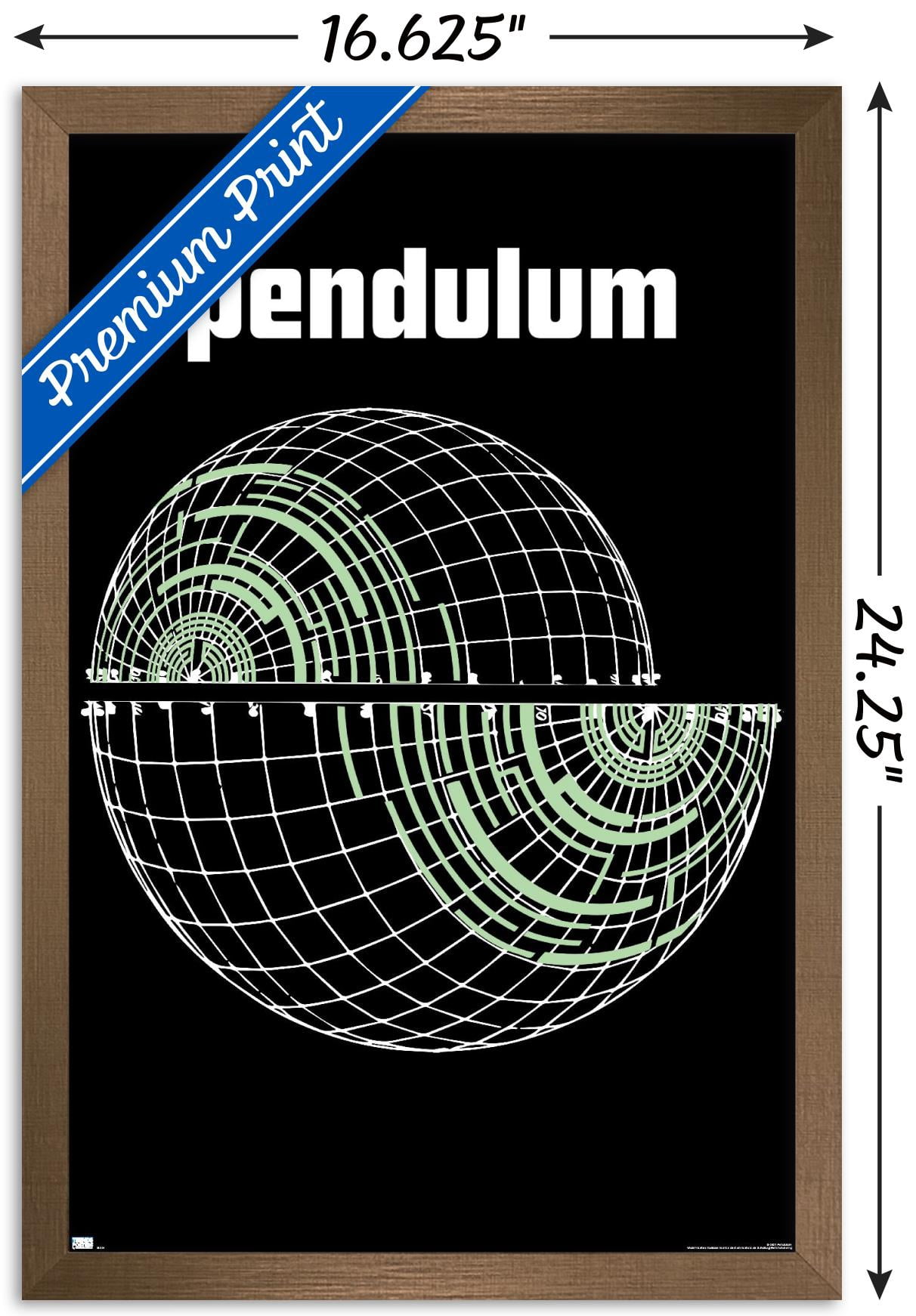 Pendulum - Globe Wall Poster, 14.725" x 22.375", Framed