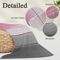 thumbnail image 6 of Pink Gray Ombre Standard Size Pillow Cover, Pillowcase Protectors with Zipper, Breathable Decorative Throw Pillow Case Cover, Vintage Country Wooden Pillow Shams for Couch Sofa 20x26Inch, 6 of 8