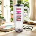 thumbnail image 2 of Leopard Print Aunt Tumbler 40oz - Christmas Birthday Gift from Niece Nephew - Stainless Steel Cup with Lid & Straw - Best Auntie Ever Present, 2 of 6