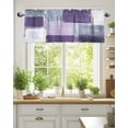 thumbnail image 2 of Purple Grey Valances for Windows Graffiti Art Abstract Mottled Texture Modern Valance Rod Pocket Short Window Treatments Curtains for Kitchen Bathroom Living Room Bedroom, 54 x 18 Inch, 2 of 7