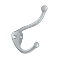 thumbnail image 2 of 3-1/4" Coat & Hat Hook - Brushed Chrome, 2 of 2