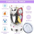 thumbnail image 4 of Nightmare Before Christmas Tumbler Cup with Straws and Lid, Jack and Sally Nightmare Before Christmas Gift for Women Friend Wife Daughter, Double-wall Stainless Steel Vacuum Insulated, 20 Oz, 4 of 6