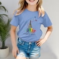thumbnail image 2 of EHQJNJ Chandails en Molleton Mignons Filles Manches Courtes Tee Été Col Rond T-Shirt Coupe Décontractée Basique Chemises Simples Blanc T-Shirt Enfants Manches Longues, 2 of 4