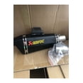 thumbnail image 3 of akrapovic Exhaust Style 51mm Inlet Long Grenade Launcher Shape Exhaust Pipe Muffler Silencer with Grenade Explosion Fire Shot Sound for Scooter Motorbike Street Dirt Bike ATV Quad Bike - Black, 3 of 4