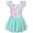 Bow Leopard Light Blue, variant on Girls Ballet Leotards Ruffle Sleeve Toddler Ballerina Dance Dress with Shiny Tutu Skirt 3-7 Years