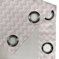 thumbnail image 4 of Ambesonne Pink Grommet Curtain, Zigzag Chevron Grunge, 50" x 96", Rose Pale Pink White, 4 of 6