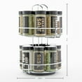 Kamenstein 16Jar Chrome Wire Revolving Filled Spice Rack, 11in