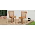 thumbnail image 3 of Christopher Knight Home Stackable Patio Dining Chairs with Ratten and Metal Frame, Beige, Set of 2, 3 of 19