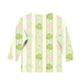 thumbnail image 4 of Tauxra Chandail de la Saint-Patrick pour Adultes, T-Shirt à Manches 3/4 Imprimé Col Rond, T-Shirt Graphique Trèfle Décontracté à Manches Longues pour Activités Festives, 4 of 6