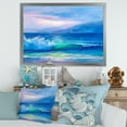thumbnail image 3 of Designart 'Blue Waves Breaking At The Beach Landscape II' Nautical & Coastal Framed Art Print, 3 of 4