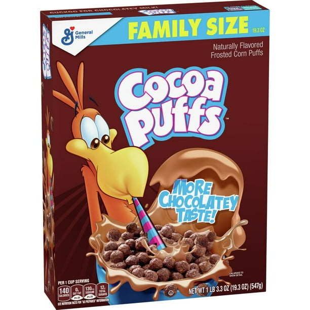 Cocoa Puffs, Chocolate Cereal with Whole Grains, 19.3 oz