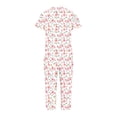 thumbnail image 5 of Rollbacks & More Viikei Women's Summer 2 Piece Outfits Lounge Sets,Women V-neck Short Sleeved Pajamas and Pants Set Casual Pajamas with Pockets Pink XXL, 5 of 5