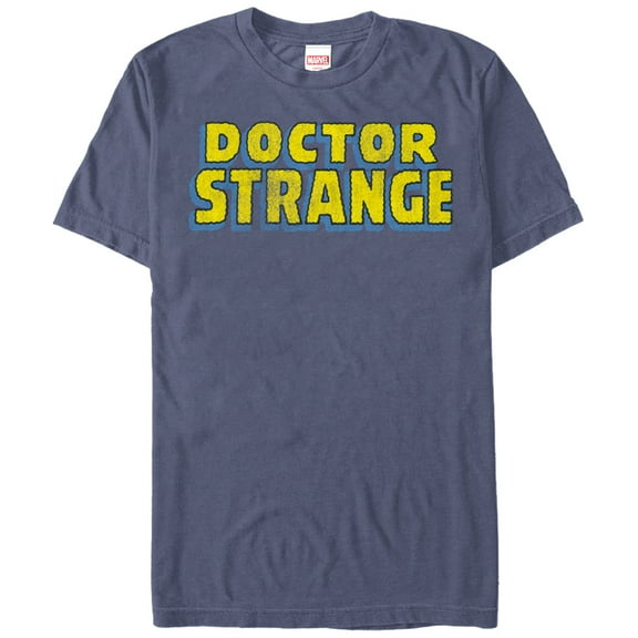 Men's Marvel Doctor Strange Classic Logo Graphic Tee Navy Blue Large