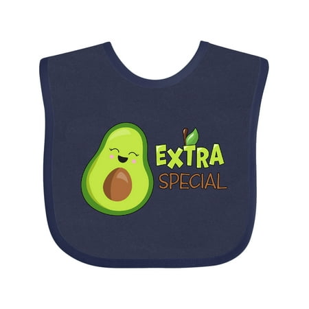 

Inktastic Extra Special with Cute Smiling Avocado Gift Baby Boy or Baby Girl Bib