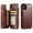 Brown, variant on For iPhone XR Wallet Case with Card Holder, PU Faux Leather Kickstand Card Slots Case, Double Magnetic Clasp and Durable Shockproof Cover