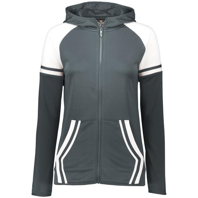 Ladies Retro Grade Jacket, Graphite & White - Small