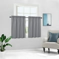 thumbnail image 7 of Kitchen Curtains 36 inch Length Bathroom Waterproof Curtains Drapes, Window Treatment Set, 30"x36", Grey, 2 Panels, 7 of 7