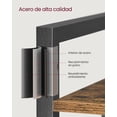 thumbnail image 3 of VASAGLE Estantería de 5 niveles, estantería con marco de acero, estante para libros para sala de estar, oficina en casa, estudio, 11.8 x 26 x 60.2 pulgadas, estilo industrial, marrón rústico y negro, 3 of 5