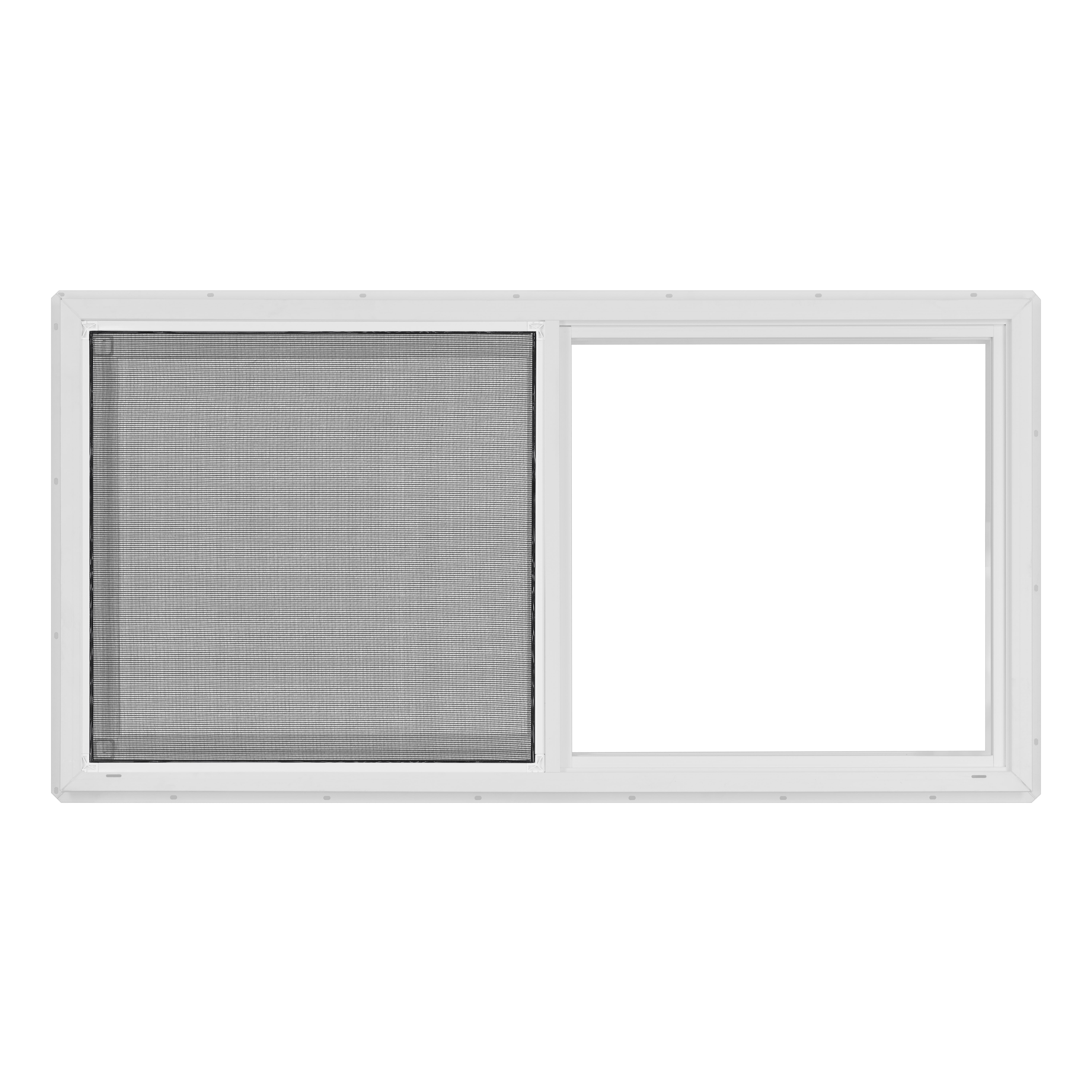 48 in. x 24 in. White Vinyl Single-Pane Utility Sliding Window