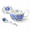 Forget Me Not, variant on Forget Me Not Handmade Ceramic 3-Piece Soup Bowl Plate and Spoon Set, 30 Oz