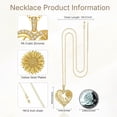 thumbnail image 4 of Midir&Etain Mom Necklace 14K Gold Plated Sunflower Necklaces for Women Heart Pendant Necklaces Birthday Mothers Day Jewelry Gifts for Mom Mum Wife, 4 of 7