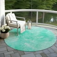 thumbnail image 6 of Addison Rugs Chantille Indoor/Outdoor Transitional Modern Teal Washable Round Rug, 8' x 8', 6 of 6