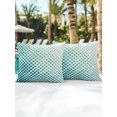 thumbnail image 6 of Outdoor Pillows Waterproof, Teal Blue Polka Dots Bedding Throw Pillows with Insert for Couch Sofa Bed, Modern Abstract Art Ombre 18x18 Inch Pillowcases Decorative Camping Patio Pillow Set of 2, 6 of 8