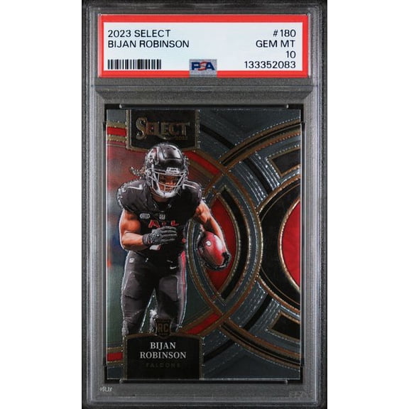 Graded 2023 Panini Select Bijan Robinson #180 Rookie RC Football Card PSA 10 Gem Mint
