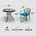thumbnail image 3 of Four Seasons Courtyard Clearwater 5 Piece Stacking Chairs Patio Dining Set, 3 of 6