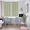 thumbnail image 5 of Sage Green Stripes Kitchen Curtains 72 Inch Length, Simple Geometric Modern Monochrome Grommet Top Bedroom Living Room Curtains, Light Filtering Cafe Curtain Drapes 2 Panels Set 104''x72'', 5 of 9