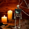 thumbnail image 2 of Matoen Skeleton Halloween Decorations, 6 in Full Body Poseable Small Skeleton Plastic Bones with Spiders for Halloween Indoor Outdoor Party, Graveyard, Haunted House Accessories, 2 of 7