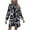 Black, variant on Sakmal Graphic Dresses for Women 2024 Casual Spring Pleated Comfort Fit Long Sleeve Black Mid-Length Shift Dress
